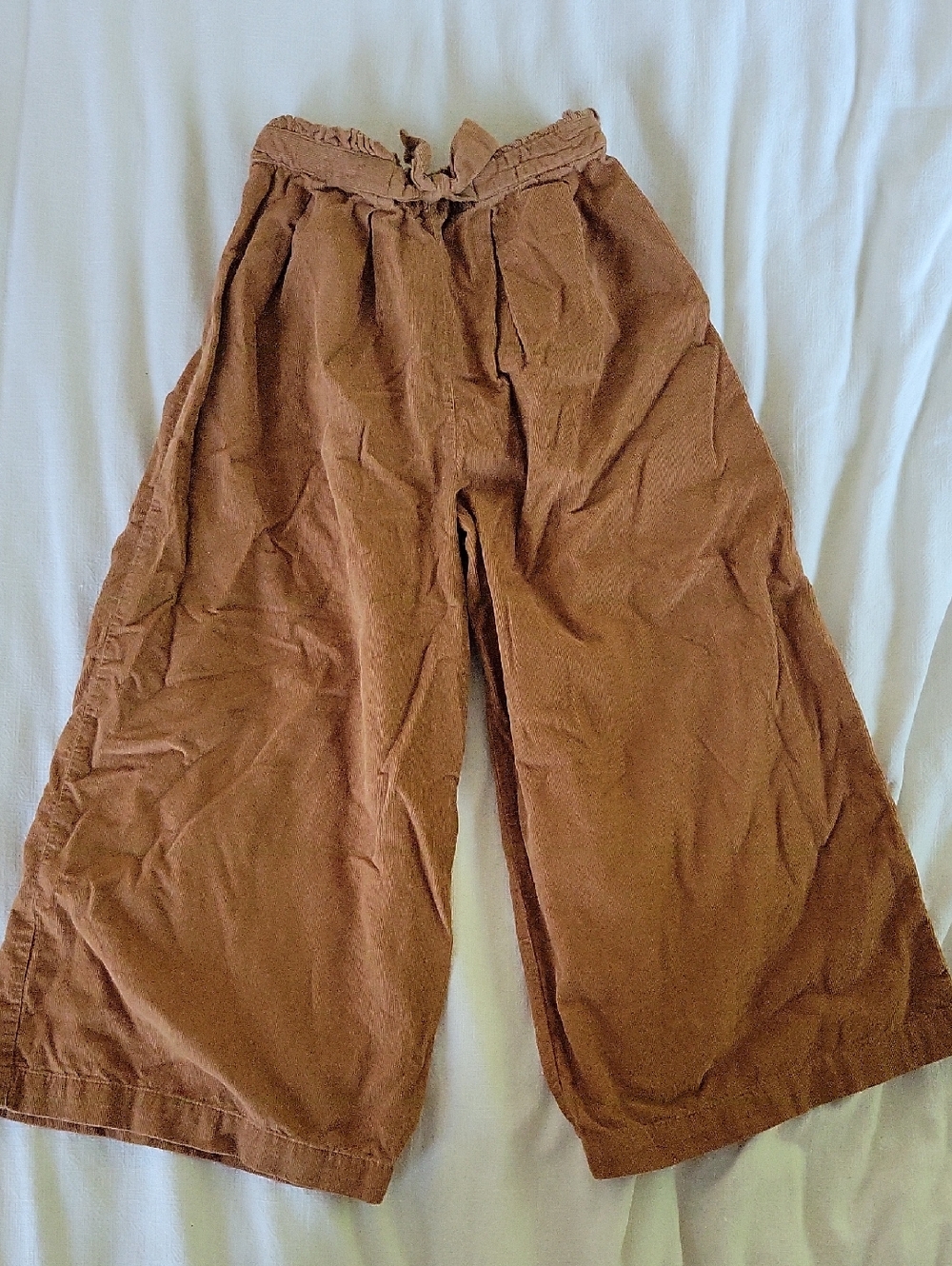 Nordstrom tan corduroy paperbag-waist pants